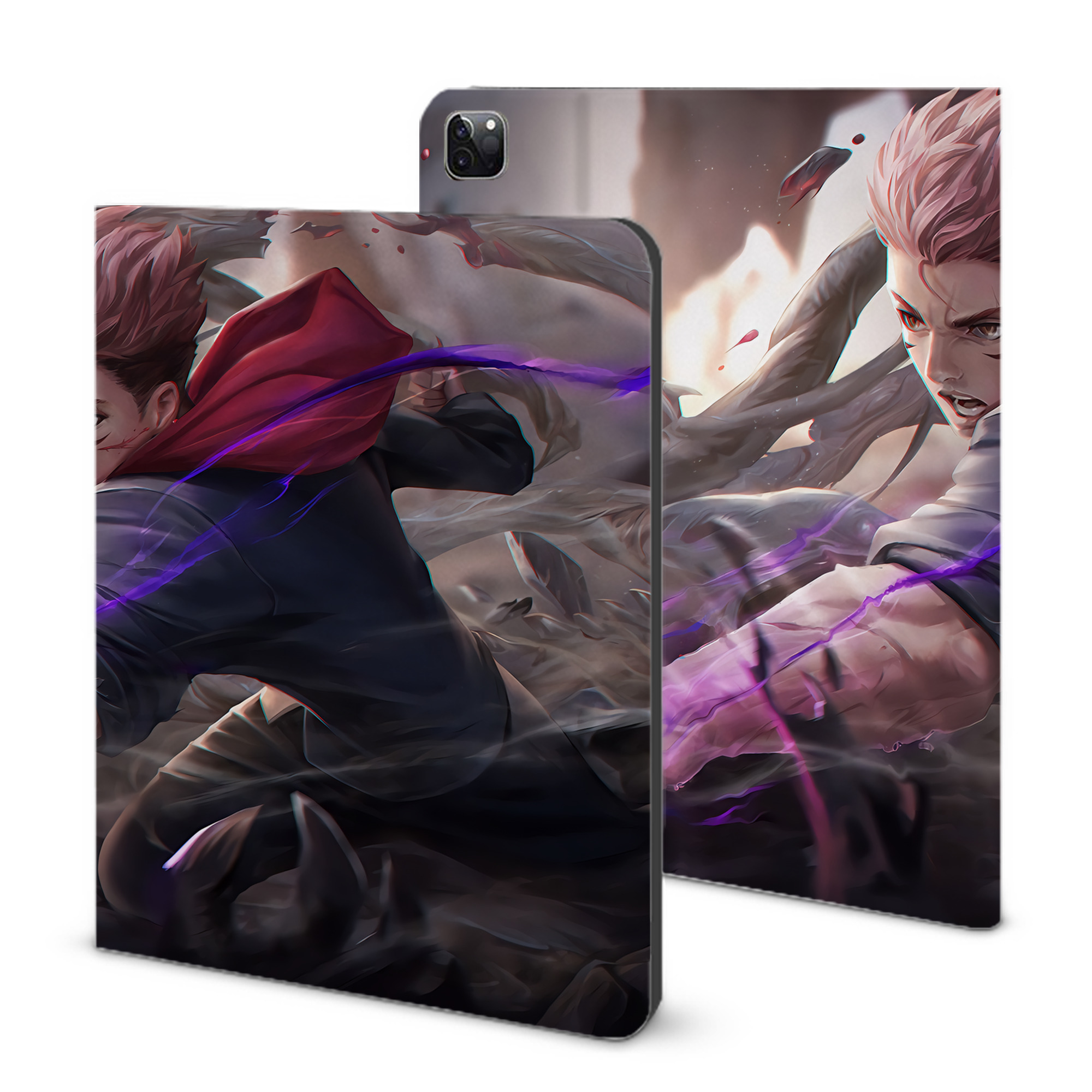 （画像用） 呪術廻戦 Jujutsu Kaisen IPad ケース ブック型 PUレザー TPU 耐衝撃 軽量 薄型 ペン収納なし 全面保護 IPad 各モデル対応